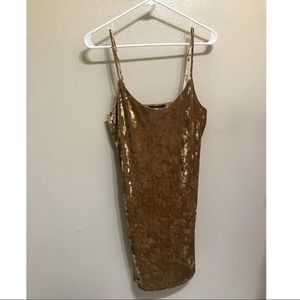 Gold Velvet Dress